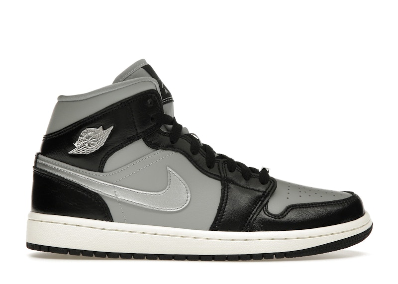 Jordan 1 Mid SE Black Metallic Silver (Women's) - FB9892-002 - GB