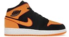 喬丹 1 中筒特別版 黑色鮮豔橘配色(大童)