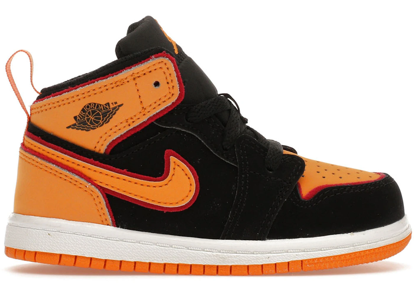 Vivid Orange Jordan Low Naranja Con Negro Jordan Mid SE Negro