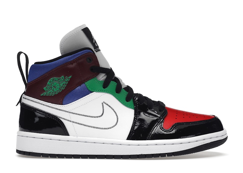 Jordan 1 Mid SE Black White Multi-Color 