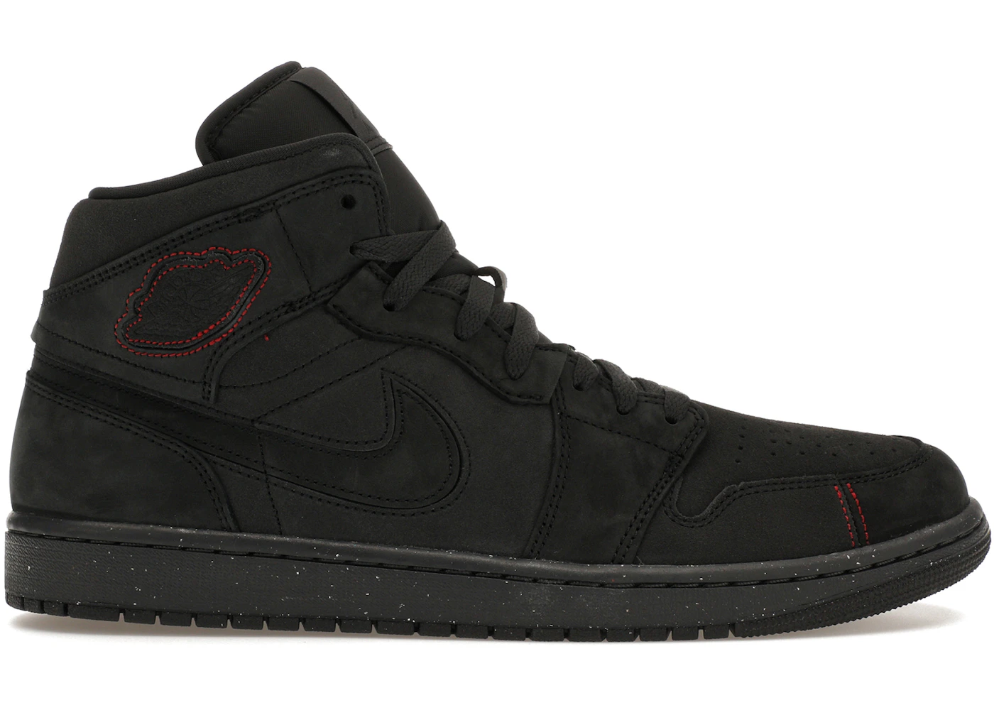 Jordan Mid SE Craft en gris humo oscuro y rojo Hombre FD8634