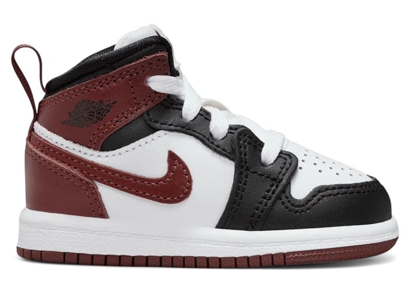 Pre-owned Jordan 1 Mid Se Sneakers In White/black/dark Pony In Multi
