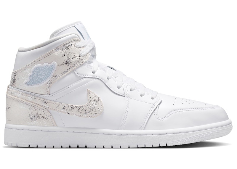 Jordan 1 Mid SE Distressed White Field Silver Men's - IR2271-100 - US
