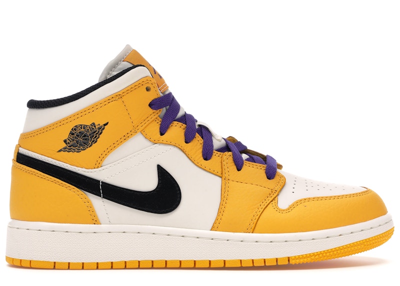 Jordan 1 mid lakers gs sale