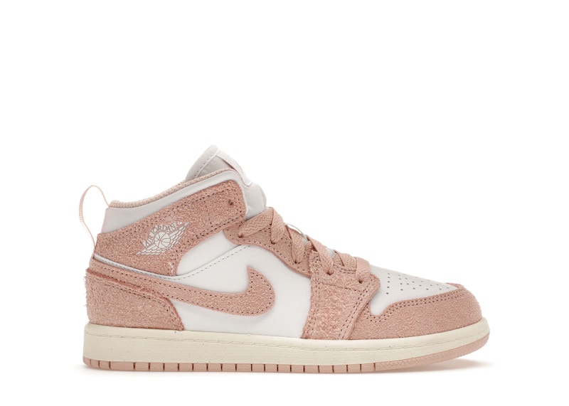 Pre-owned Jordan 1 Mid Se Sneakers In White/sail/legend Pink
