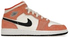 Jordan 1 Mid SE Orange Suede (GS)