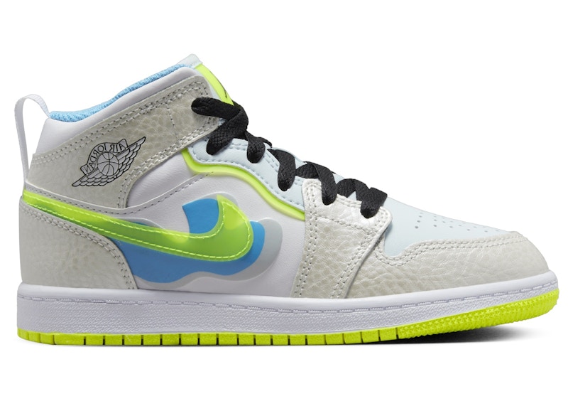 Jordan 1 Mid SE Platinum Tint Blue Tint University Blue Volt PS DV1320 017 US