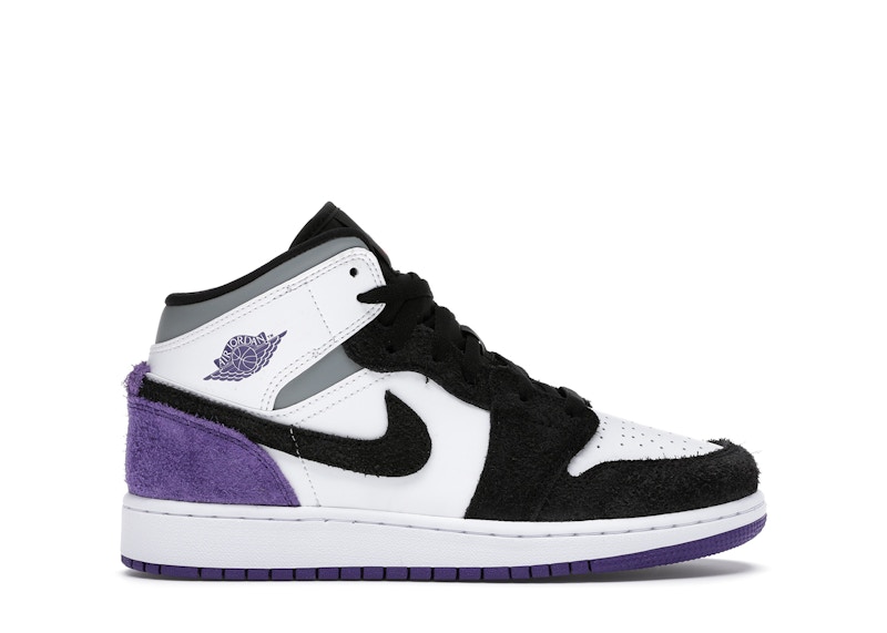 Jordan 1 Mid SE Purple (GS) Kids' - BQ6931-105 - US