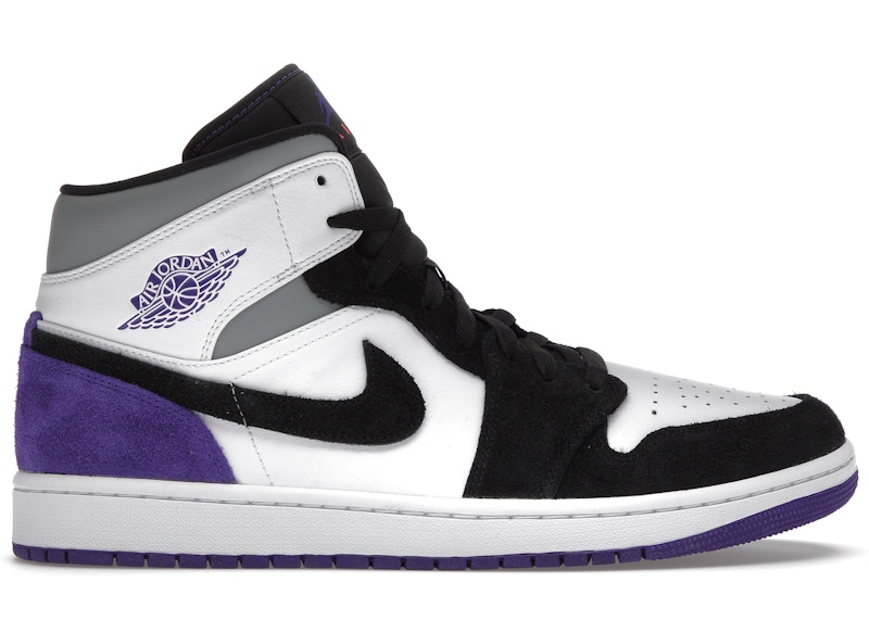 jordan 1 mid purple white red