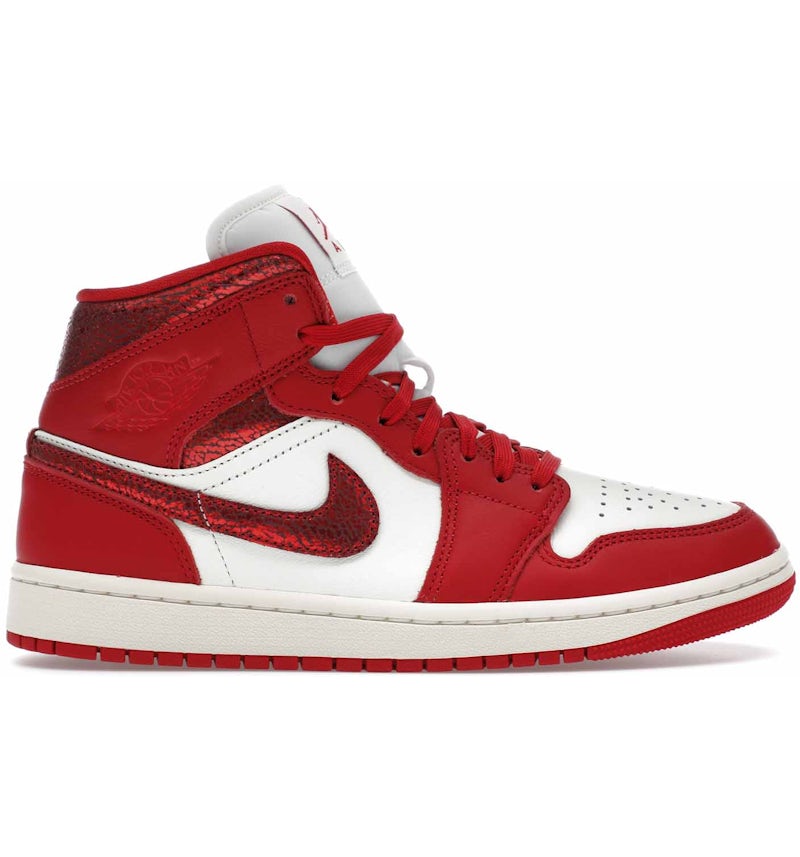 Jordan Mid SE Red Cracked Leather (Women's) HJ9337-106 US