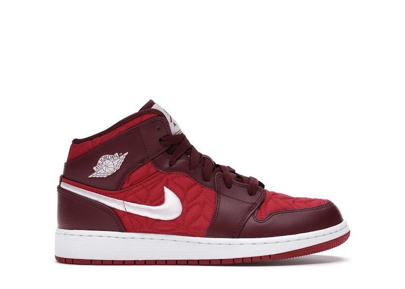 Jordan 1 Mid SE Red Quilt (GS) - AV5174-600