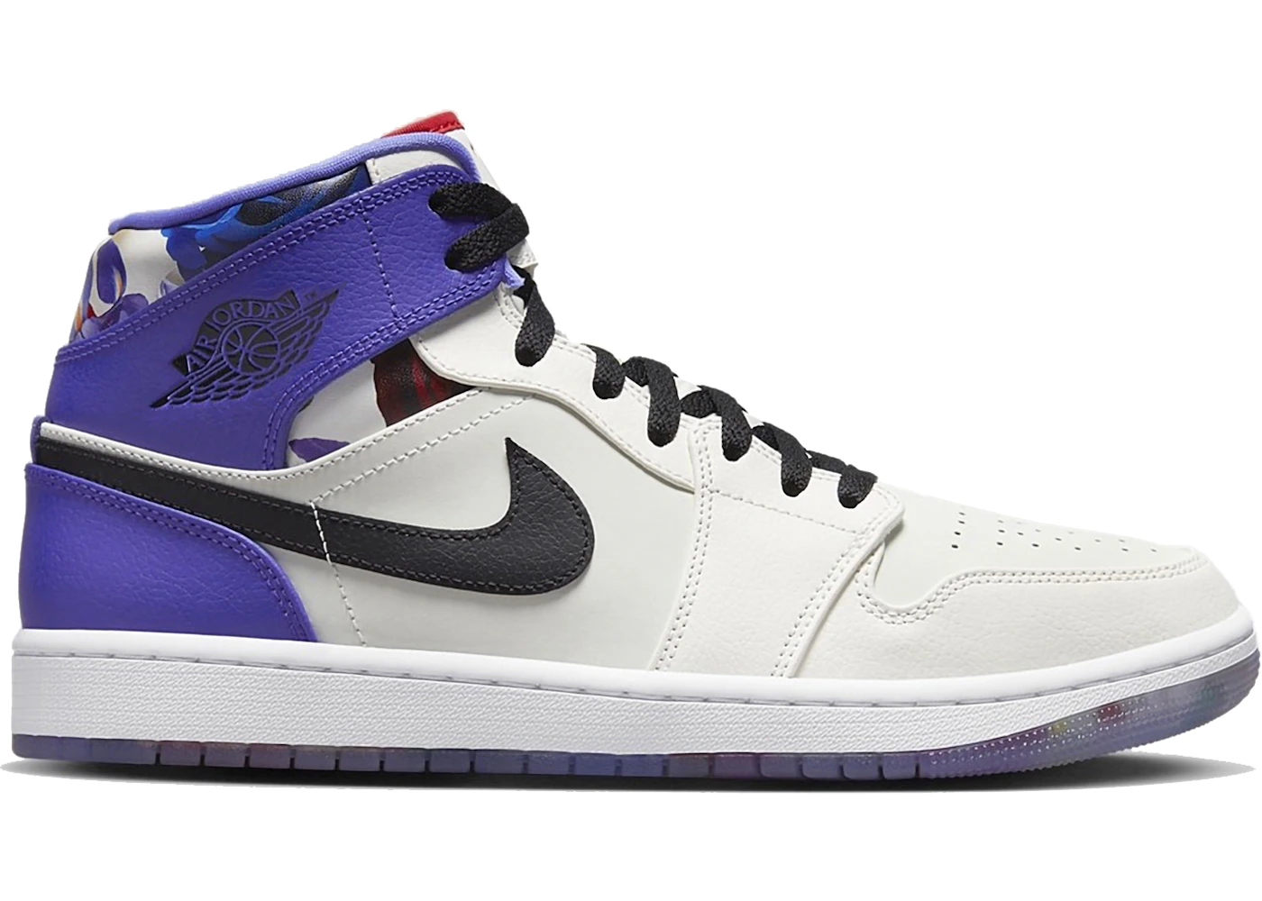 White Floral Jordans 11 Jordan Mid SE Valentine's Day Flowers