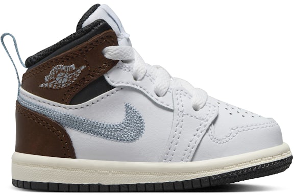 Jordan 1 Mid SE Blanc/Noir Sail Bleu Grey (bébé)