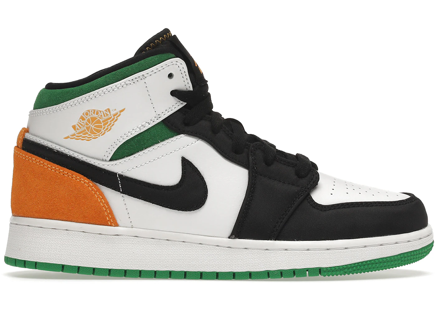 Jordan 1 Mid SE White Laser Orange Lucky Green (GS) - BQ6931-101 - US