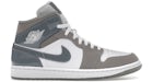 Jordan 1 Mid SE Blanco Gris Medio Gris Frío