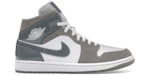 Jordan 1 Mid SE Weiß Mittelgrau Cool Grau