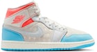 Jordan 1 Mid Sail Hot Lava Blue Chill (Women's)