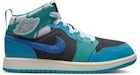 Jordan 1 Mid Sneaker School Anthracite Aquatone New Emerald Glacier Blue (PS)