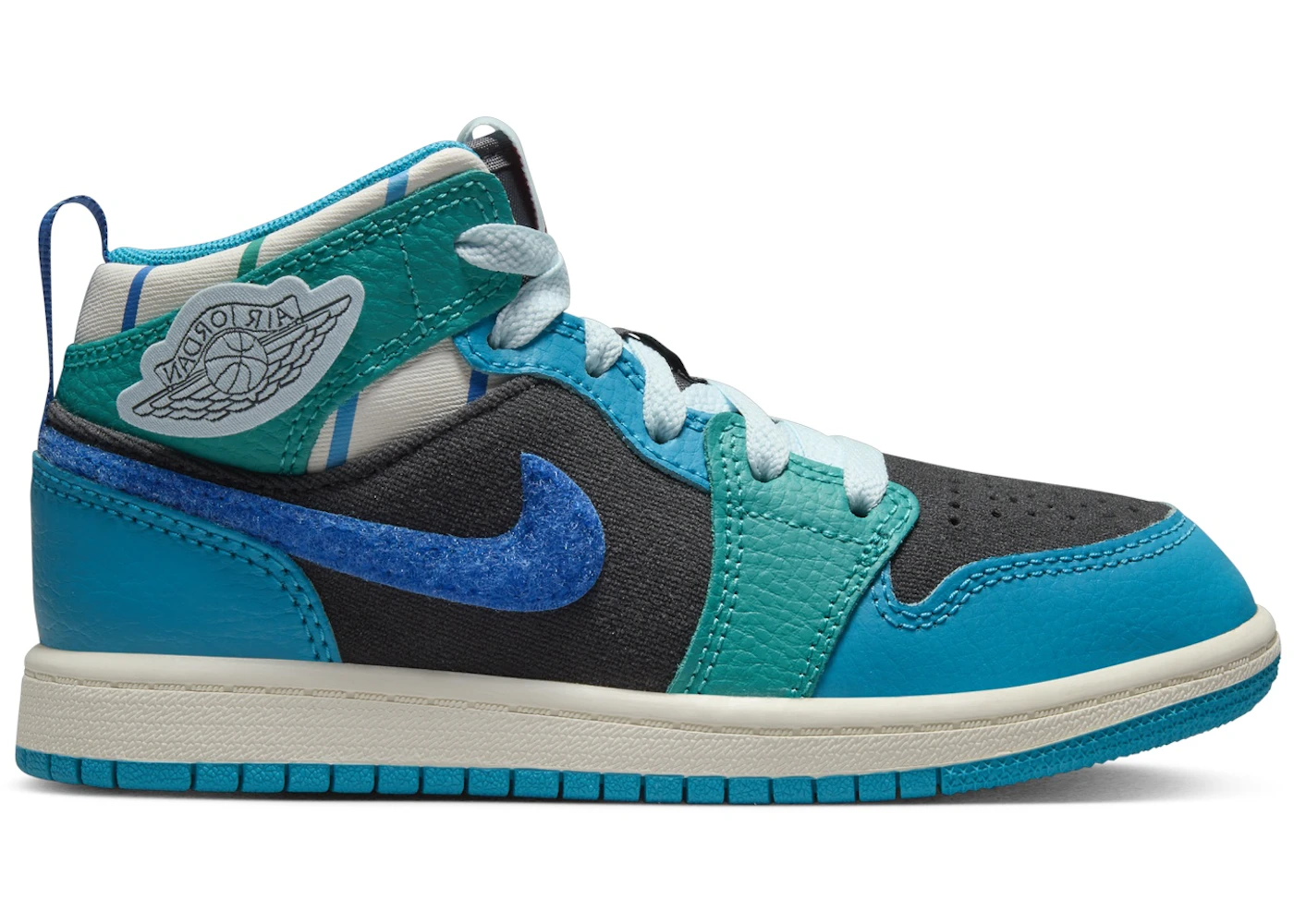 Jordan Mid Sneaker School Anthracite Aquatone New Emerald