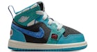 Jordan 1 Mid Sneaker School Anthracite Aquatone New Emerald Glacier Blue (TD)