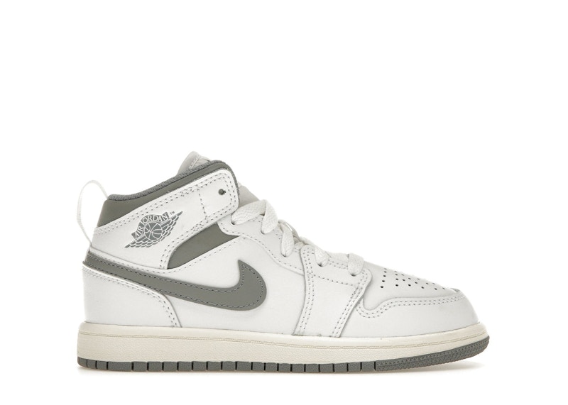 Pre-owned Jordan 1 Mid Sneakers In White/stealth