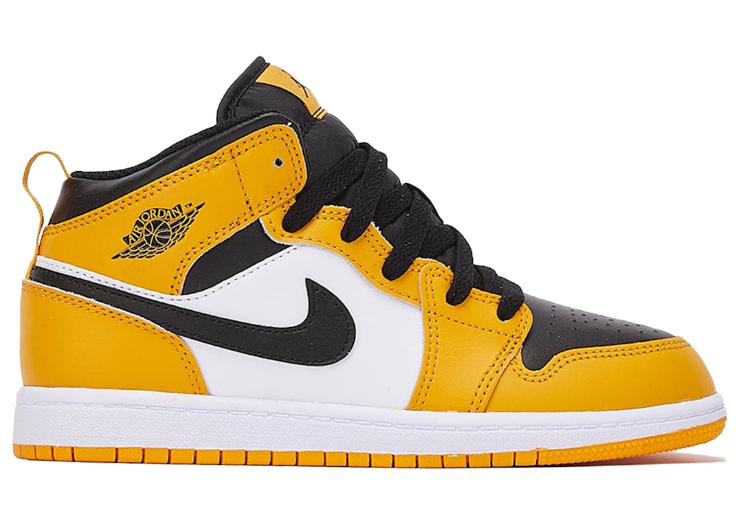 Pre-owned Jordan 1 Mid Taxi (ps) In Taxi/white-black