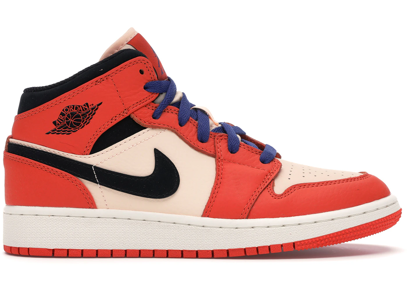 Jordan 1 Mid Team Orange Black (GS) - BQ6931-800 - US