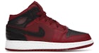 Jordan 1 Mid Team Rojo Negro Blanco (para escolares)