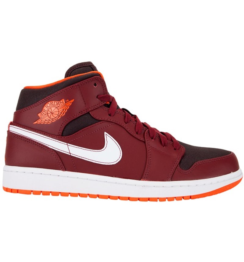 Jordan 1 Mid Team Red Electric Orange Men s 554724 604 US