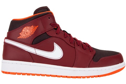 Jordan 1 Mid Team Red Electric Orange Men s 554724 604 US