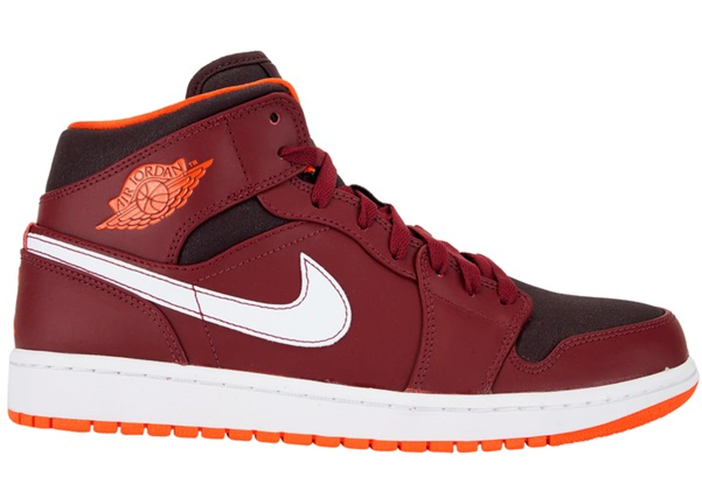Jordan 1 Mid Team Red Electric Orange Men s 554724 604 US