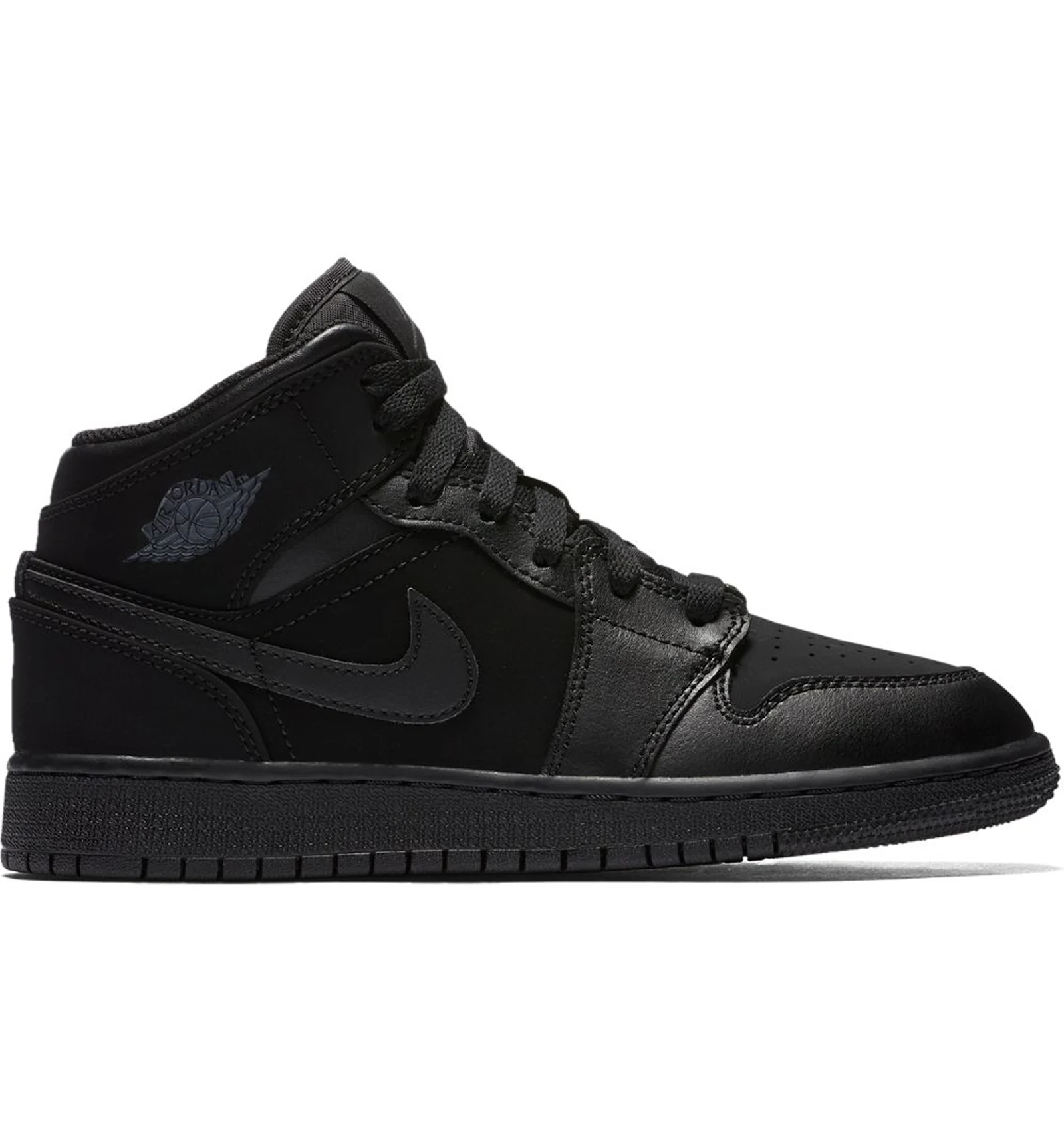 Jordan 1 Mid Triple Black 2016 GS Kids 554725 050 US