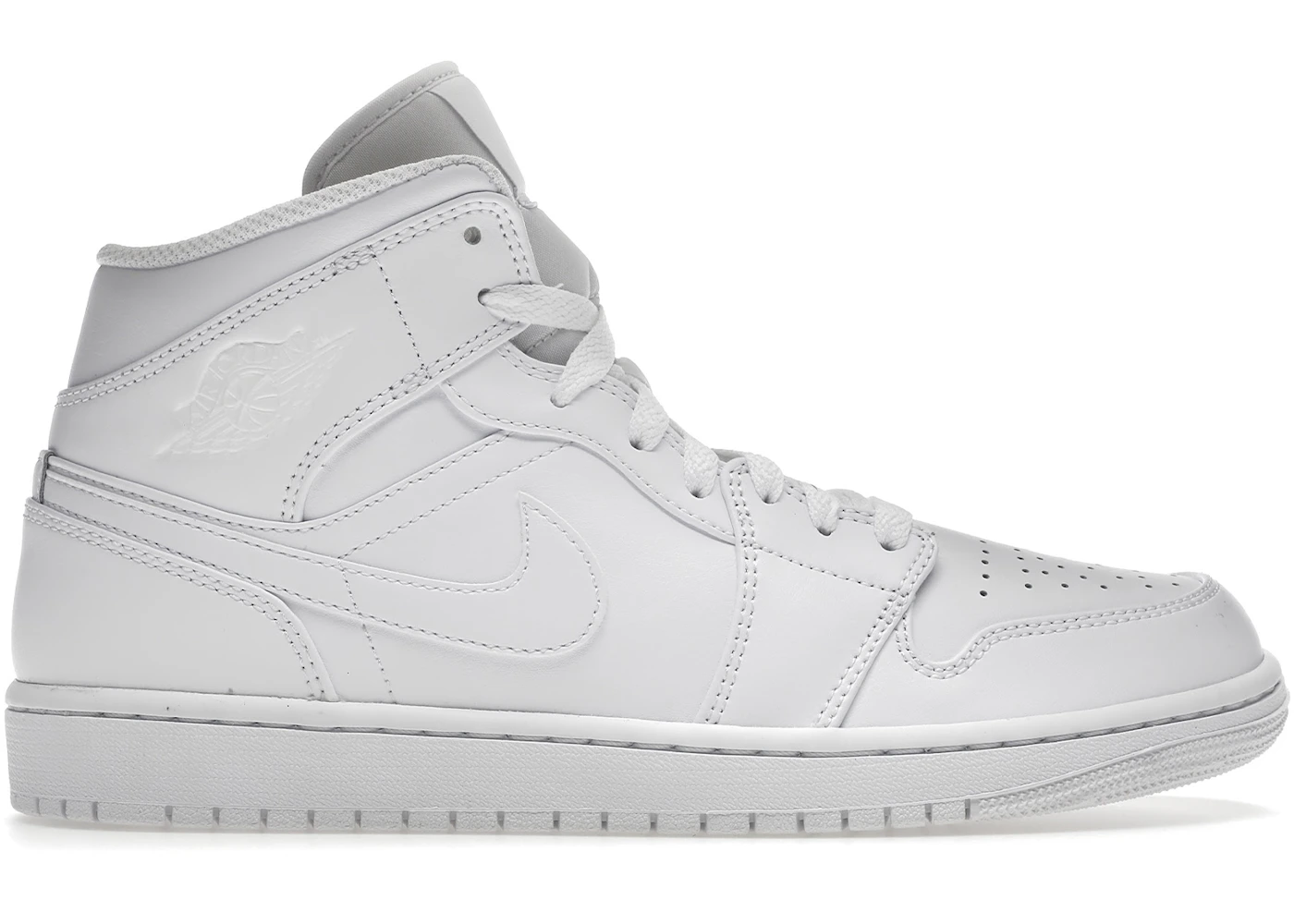 Jordan 1 Mid Triple White