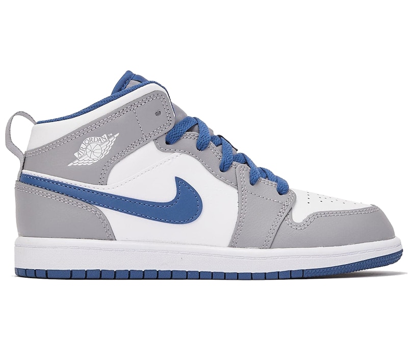 Jordan 1 Mid True Blue Cement (PS) キッズ - DQ8424-014 - JP