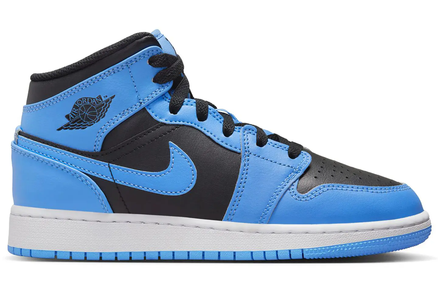 Jordan 1 Mid University Blue Black (GS) Kids' - DQ8423-401 - US