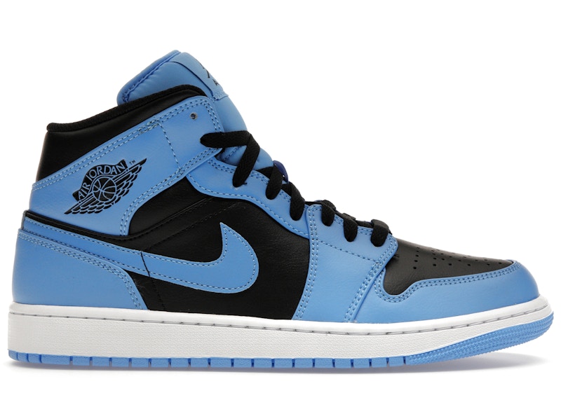 Jordan 1 Mid University Blue Black