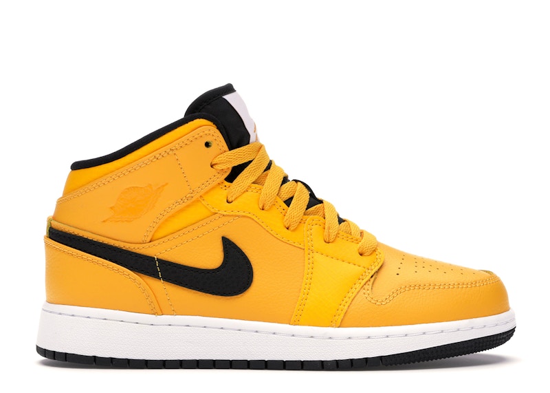 Jordan 1 Mid University Gold Black (GS) Kids' - 554725-700 - US