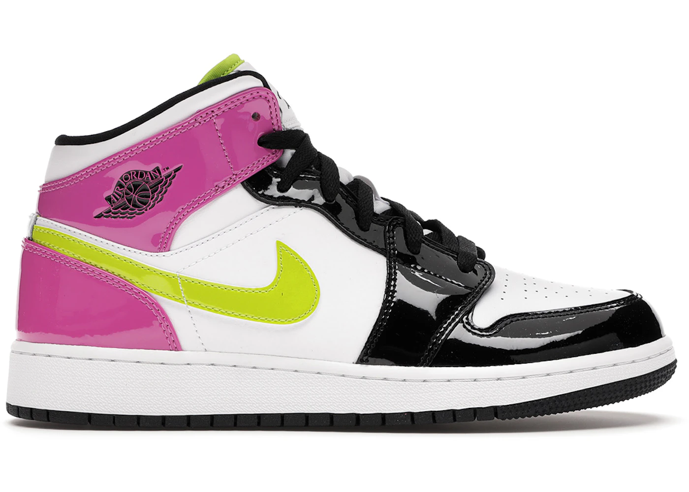 Jordan 1 Mid White Black Cyber Pink (GS) - CZ9835-100 - US