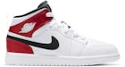 Jordan 1 Mid White Black Gym Red (PS)