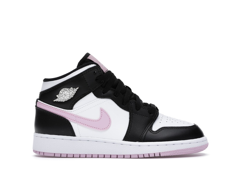 Jordan 1 Mid White Black Light Arctic Pink (GS) キッズ - 555112