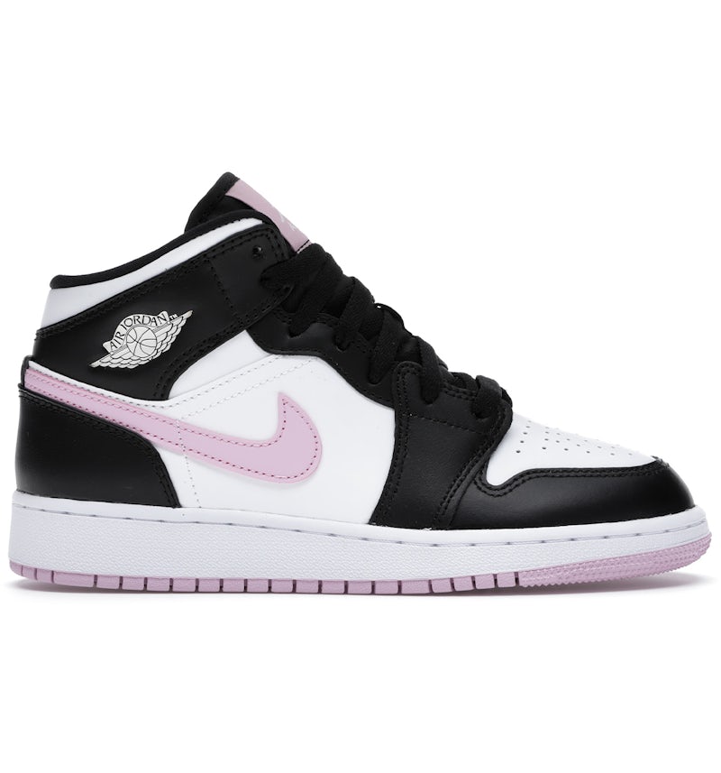 Jordan Mid White Black Light Arctic Pink (GS) 555112-103 US