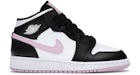 Jordan 1 Mid bianco nero rosa (GS)