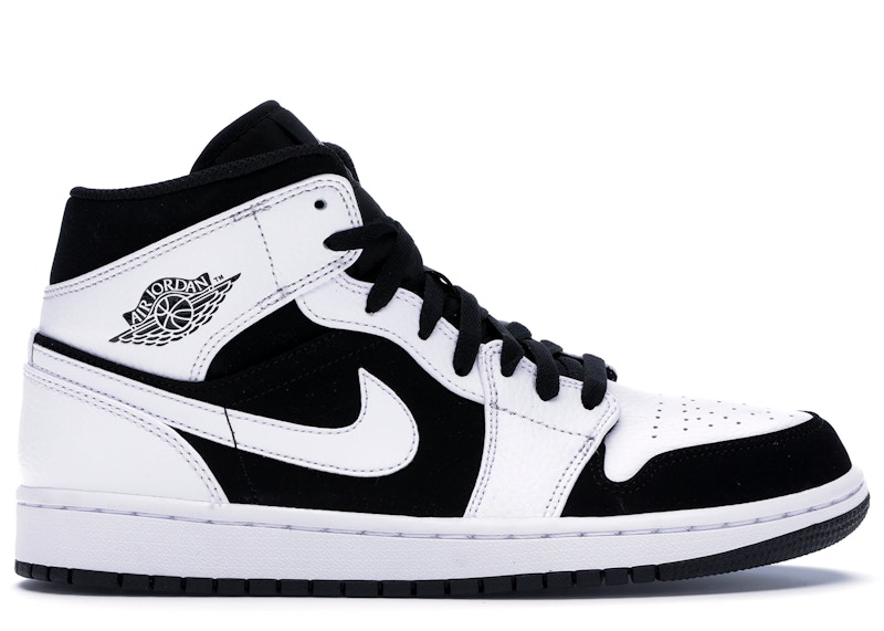 Jordan 1 Mid White Black Men s 554724 113 US