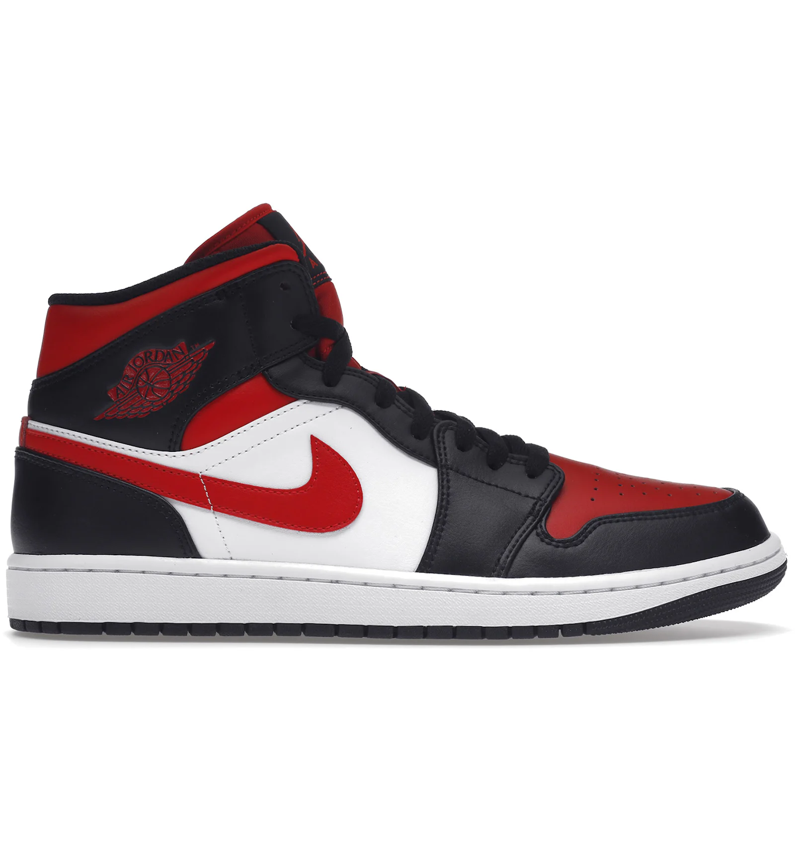 Jordan air 1 mid black white red Clearance