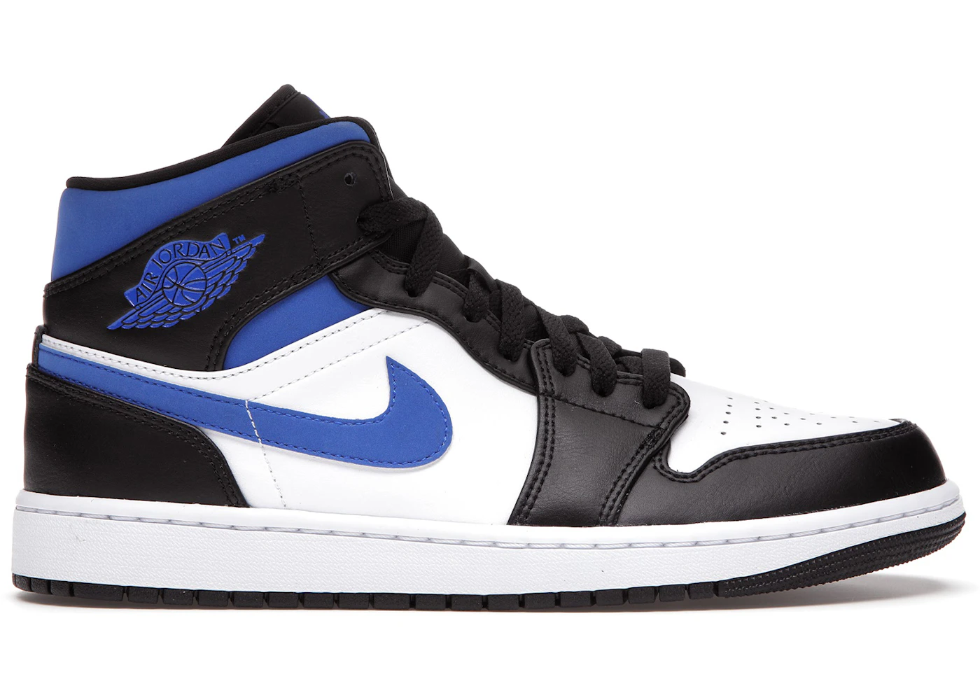 Jordan 1 Mid White Black Racer Blue 140 Jordan 1 Mid White Black Racer Blue 140