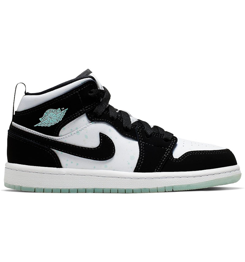 Jordan 1 Mid White Black Teal Tint PS BQ6932 103 GB