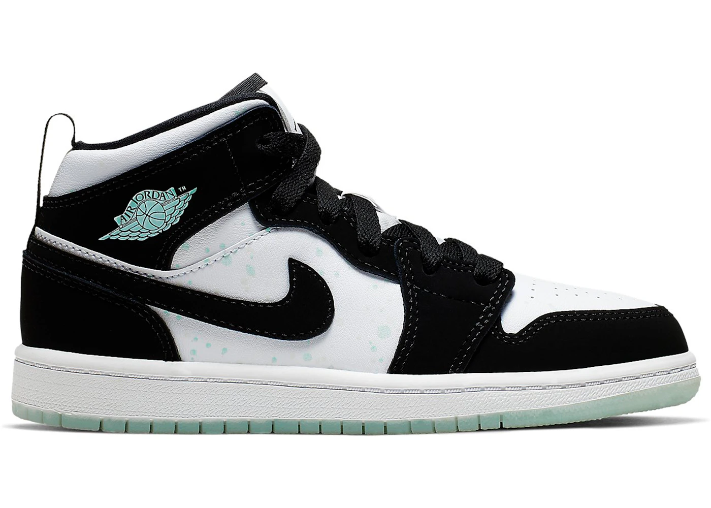 Teal black online and white jordans