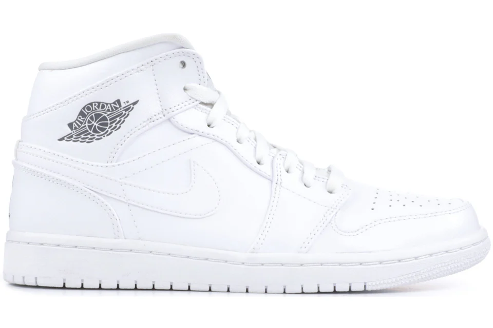 Air jordan 1 top mid grey white