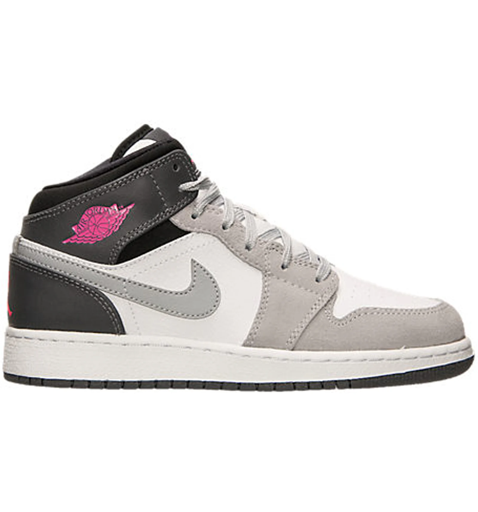 Pink gray and white top jordans