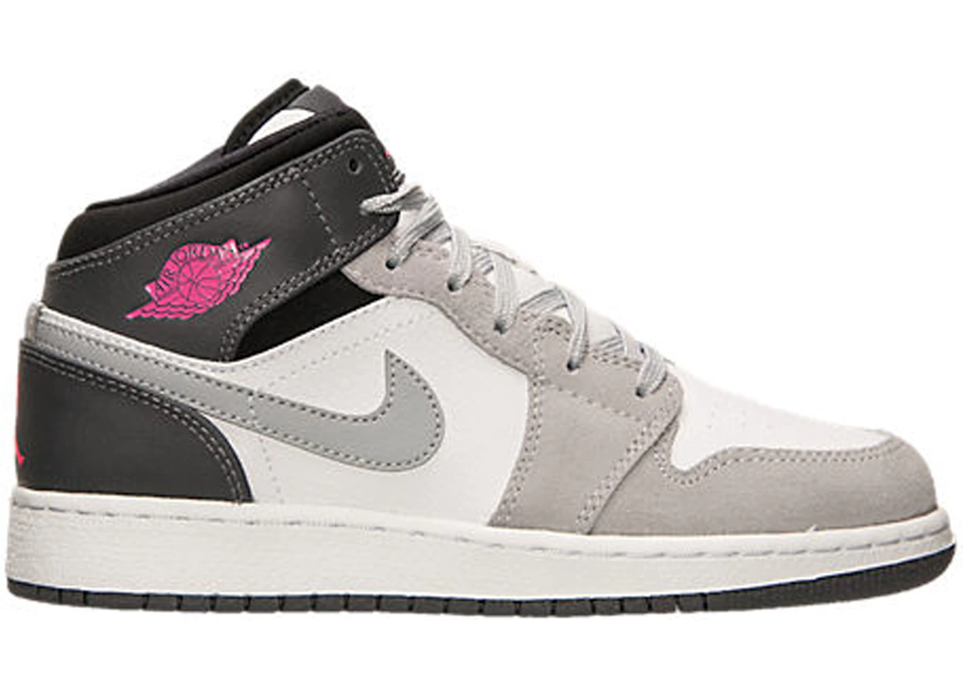 Grey and top pink jordans